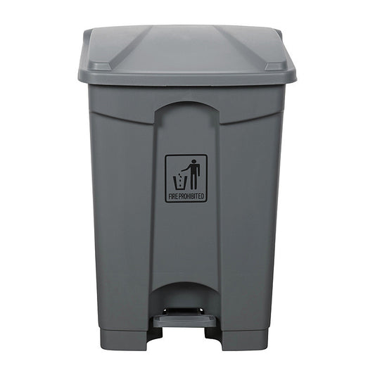 Cleanlink Rubbish Bin With Pedal Lid 45L Grey  - 12059