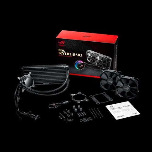 ASUS ROG Ryuo 240 All-In-One Liquid CPU Cooler, OLED, Aura Sync RGB, 240mm Radiator Fan ROG RYUO 240