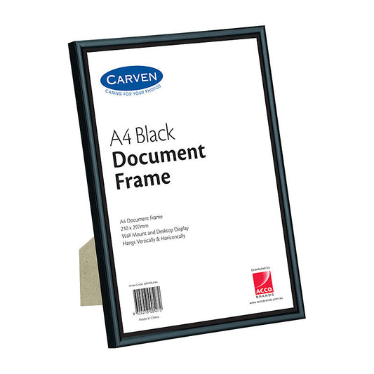 Carven Document Frame Black A4  - QFWDBLKA4