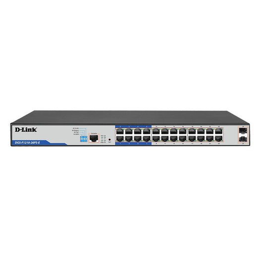 D-Link DGS-F1210-26PS-E 24-Port Gigabit Smart PoE+ Switch + 2 SFP DGS-F1210-26PS-E