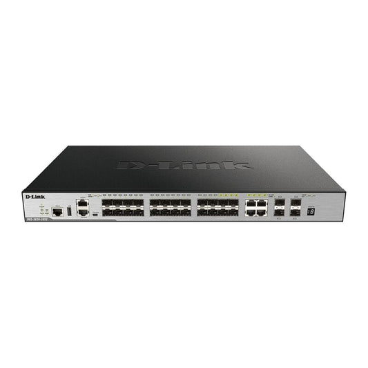 D-Link 28-Port Layer 3 Stackable Gigabit SFP Switch with 4 10GbE Ports  - DGS-3630-28SC