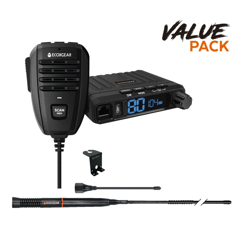 5-Watt Compact Fixed Mount UHF Radio with USB-C Port VALUE PACK [EXG1000-VPK]  - EXG1000-VPK