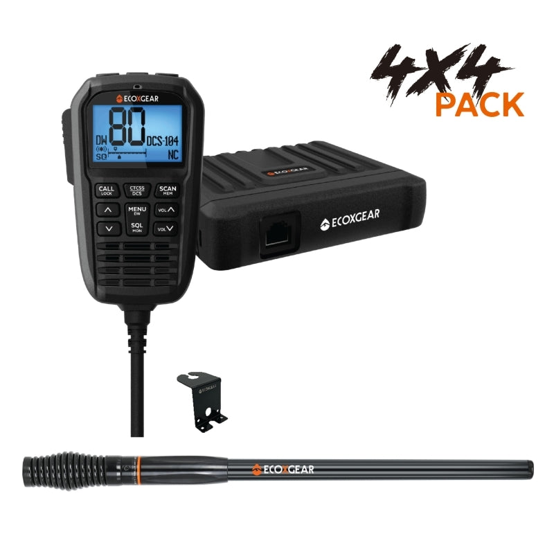 EXG3000 5-Watt Compact Fixed Mount UHF Radio with Multi-Colour LCD Display Mic - 4X4 PACK  - EXG3000-4WDPK