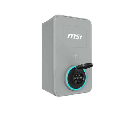 MSI Eco Life Home 22kW (Gray), 22kW 3-phase 380-415V 32A; 7/11kW 1-phase; OCPP2.0.1; IP65/IK08; 5in display; WiFi; app; RFID opt 9S6-C80112-013