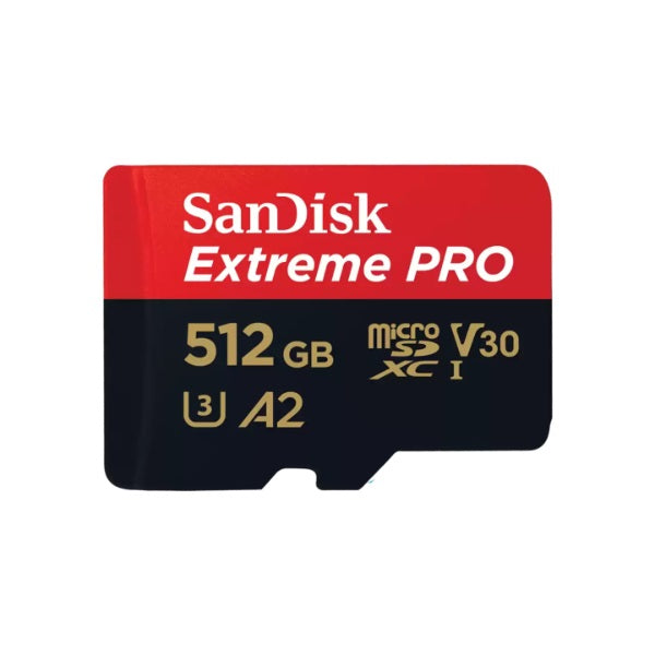 SanDisk Extreme PRO microSDXC UHS-I CARD 512GB Write speeds of up to 140MB/S Great for capturing 4K UHD video Lifetime Limited Warranty SDSQXCD-512G-GN6MA