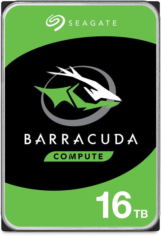 Seagate 16TB 3.5' Barracuda, SATA 6Gb/s, CMR, 7200RPM, 512MB Cache, 512e, HDD, 2 Years Warranty ST16000DM001
