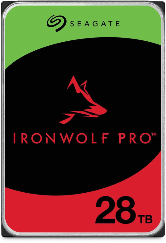 Seagate 28TB 3.5' IronWolf Pro, Hellium, SATA 6Gb/s, CMR, 550WRL, 512MB Cache, 512E, HDD. 5 Years Warranty ST28000NT000