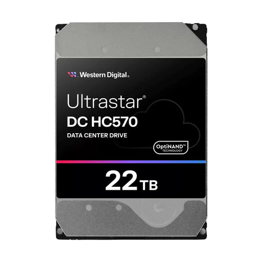 Western Digital Ultrastar DC HC570 22TB: 3.5', SAS, 7200 RPM, 291MB/s, CMR, 512MB cache, TCG, 147x101.6x26.1mm, 750g, 5-60C, 5Y Warranty 0F48051