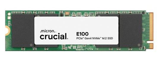 Crucial E100 2TB Gen4 NVMe SSD 5000/4500 MB/s R/W 100TBW 350K/460K IOPS 1M hrs MTTF M.2 2280 PCIe4 3yrs ~Crucial P3 Plus CT2000E100SSD8-P