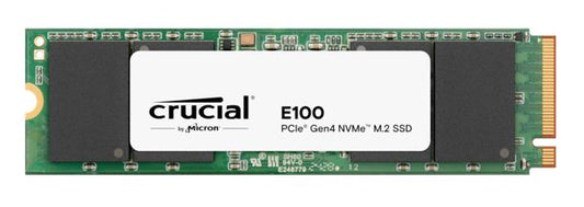 Crucial E100 2TB Gen4 NVMe SSD 5000/4500 MB/s R/W 100TBW 350K/460K IOPS 1M hrs MTTF M.2 2280 PCIe4 3yrs ~Crucial P3 Plus CT2000E100SSD8