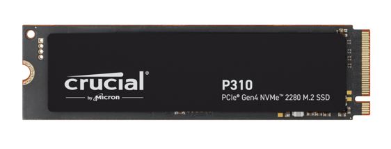 Crucial P310 1TB Gen4 2280 NVMe SSD 7100/6000 MB/s R/W 220TBW 1000K/1200K IOPS 1.5M hrs MTTF Full-Drive Encryption M.2 PCIe4 5yrs ~CT1000P510SSD8 CT1000P310SSD8-P