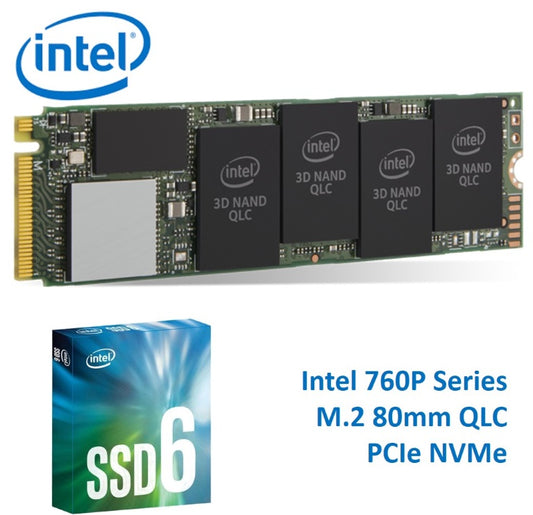 Intel 660P NVMe PCIe M.2 SSD 1TB 3D2 QLC 1800R/1800W MB/s 150K/220K IOPS 1.6M hrs MTBF Solid State Drive 5yrs Wty SSDPEKNW010T8X1