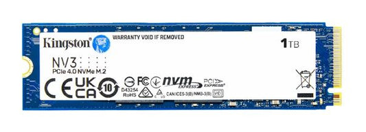 Kingston SNV3S NV3 1TB PCle 4.0x4 NVMe M.2 2280 SSD 6000/4000MB/s 3D HAND compaitible Notebook and SFF 5Y Limited SNV3S/1000G