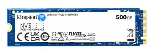 Kingston SNV3S NV3 500G PCle 4.0x4 NVMe M.2 2280 SSD 5000/3000MB/s 3D NAND compaitible Notebook and SFF 5Y Limited SNV3S/500G