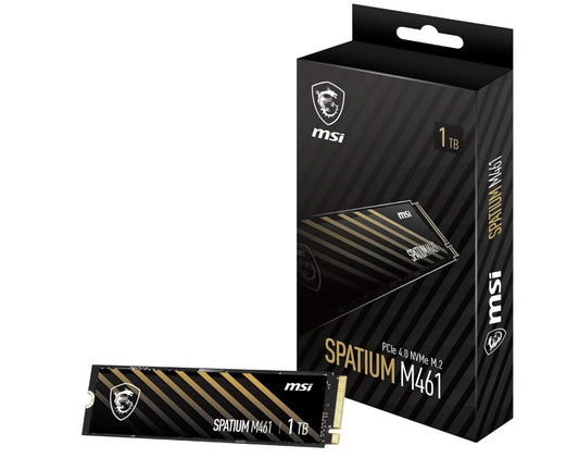 MSI SPATIUM M461 PCIe 4.0 NVMe M.2 1TB Internal SSD PCIe Gen4 NVMe (SPATIUM M461 PCIe 4.0 NVMe M.2 1TB), 5 Year Warranty SPATIUM M461 1TB