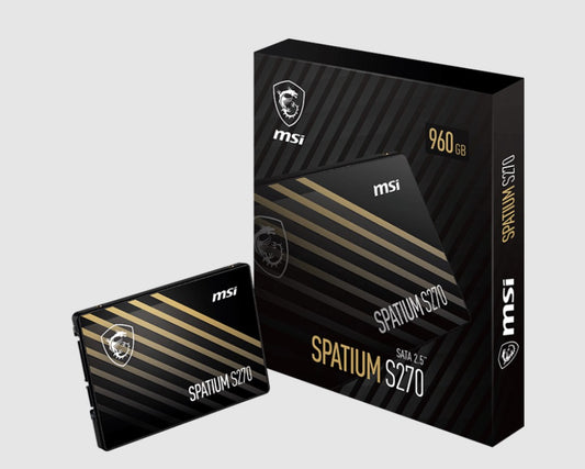 MSI SPATIUM S270 SATA 2.5' 480GB, PHISON S11, 3D NAND, SATA III 6Gbps, Sequential Read up to 500MB/s, Sequential Write up to 450MB/s, 250 TBW, 5Y WTY SPATIUM S270 SATA 2.5 480GB