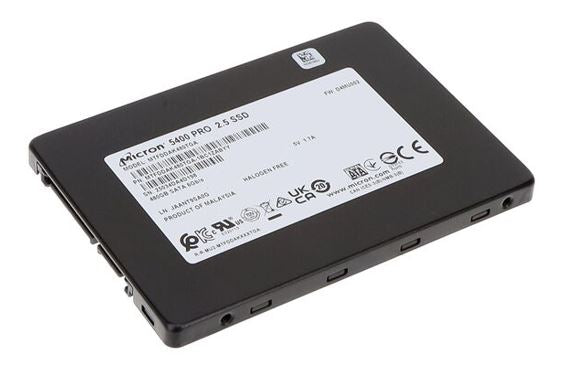 Micron 5400 PRO 480GB 2.5' SATA Enterprise SSD 540R/520W MB/s 95K/37K IOPS 876TBW 1DWPD 3M hrs MTTF AES 256-bit encryption Server Data Centre 5yrs MTFDDAK480TGA-1BC1ZABYY