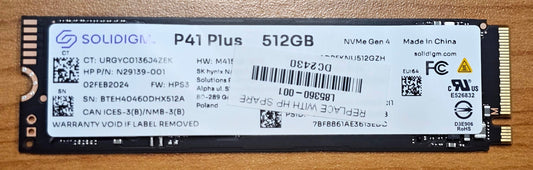 OEM 512GB Gen4 NVMe SSD 3500/1625MB/s R/W 200TBW 220K/300K IOPS 1.5M hrs MTTF PCIe 4 M.2 2280 1yr wty >500GB (not Crucial) HBO-NVM2-512G