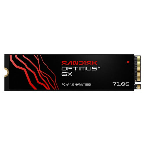 SANDISK Optimus GX 7100 PCIe 4.0 NVMe SSD, 500GB, Read 6, 800MB/s Write 5, 800MB/s, 5 Yr Warranty SDSP71500GAN-000E0