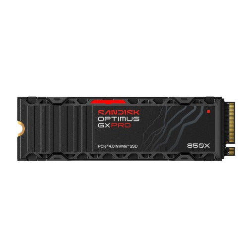 SANDISK Optimus GX PRO 850X PCIe 4.0 NVMe SSD with Heatsink, 1TB, Read 7, 300MB/s Write 6, 600MB/s, 5 Yr Warranty SDSP81100TAH-000E0