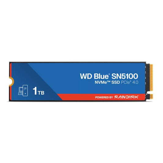 Western Digital WD Blue SN5100 NVMe SSD - 1TB, M.2 2280, PCIe Gen4, Read 7100MB/s, Write 6700MB/s, 1000K/1300K IOPS, TBW 600, 5yr Warranty WDS100T5B0E-00CPE0
