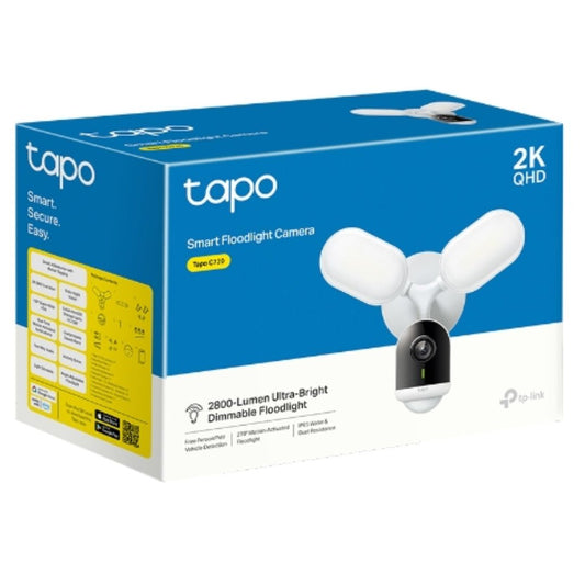 TP-Link Tapo C720 Tapo Smart Floodlight Camera 2K QHD 2800-Lumen Ultra-Bright Floodlight Tapo C720