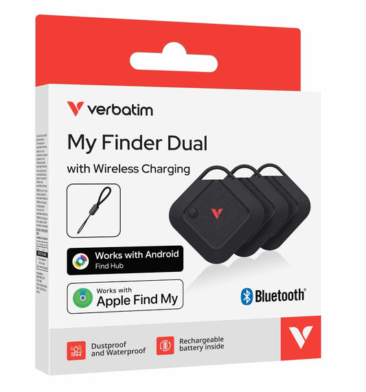 Verbatim My Finder Dual Channel Wireless Charging 3 Pack - Black 30210
