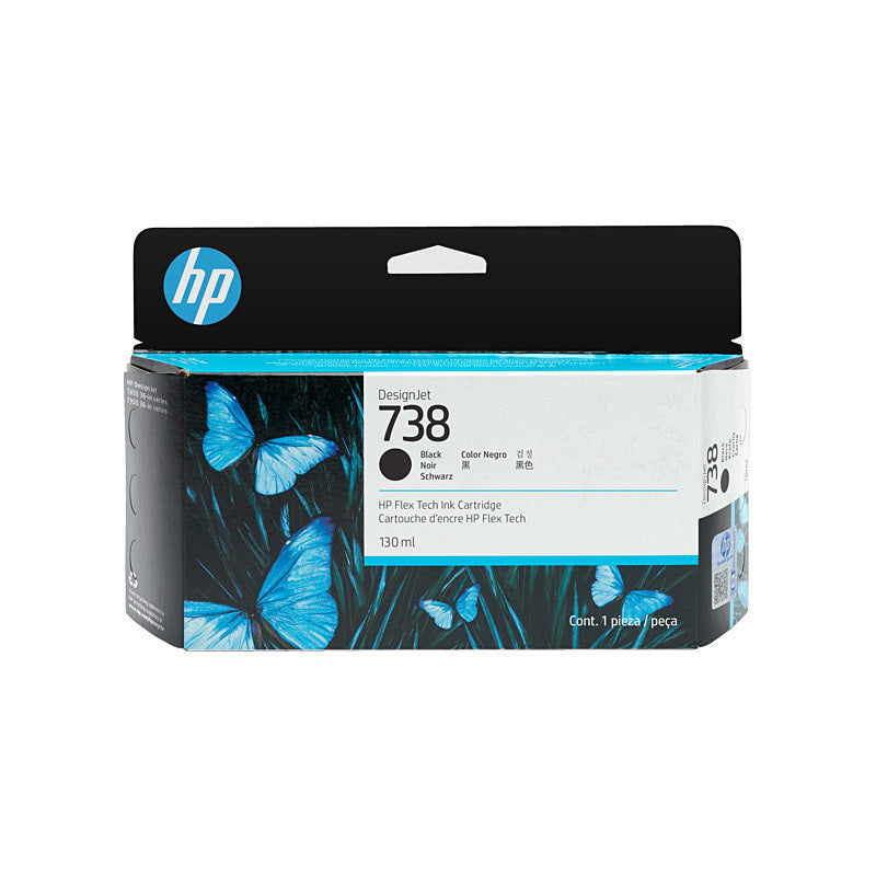 HP #738 130ml Black Ink 498P2A Black - 498P2A