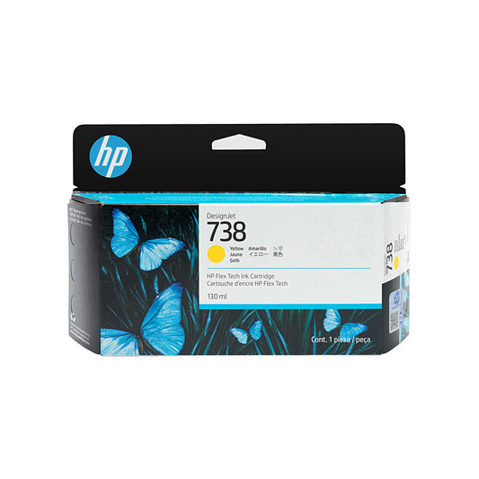 HP #738 130ml Yellow Ink 498N7A Yellow - 498N7A