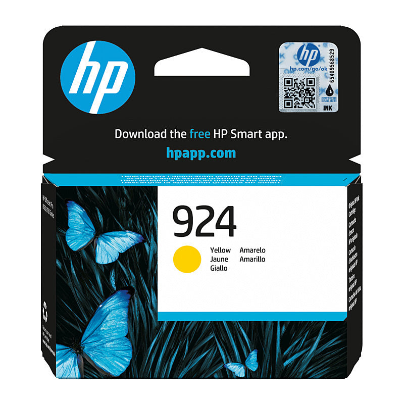 HP #924 Yellow Ink 4K0U5NA 400 pages - 4K0U5NA