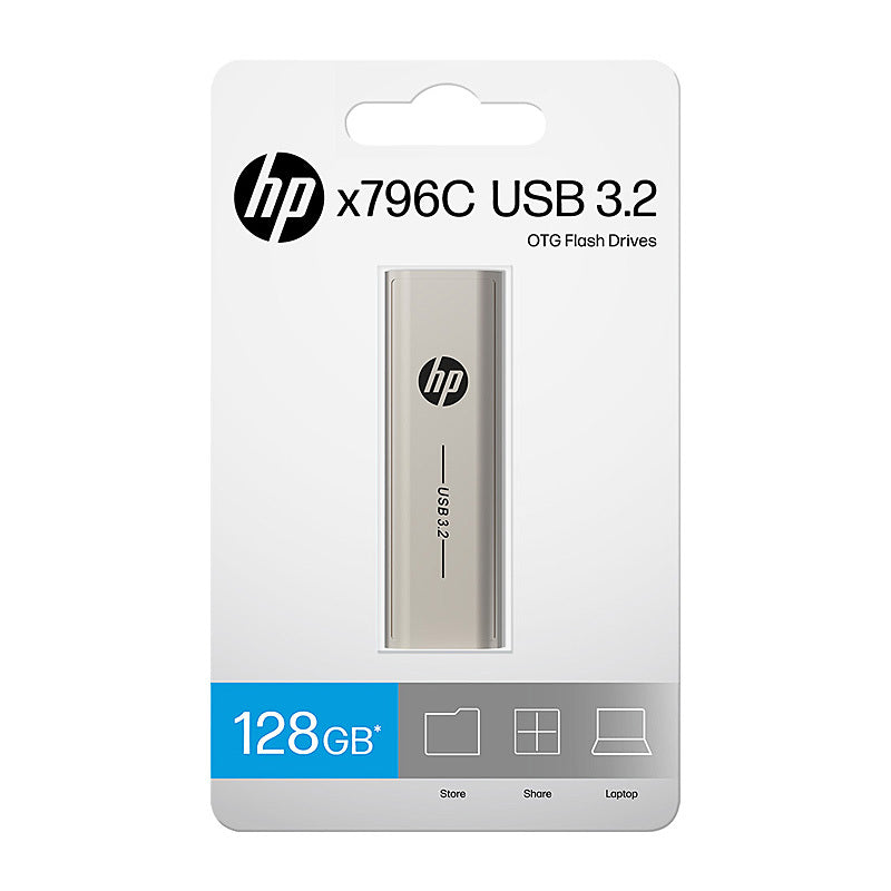 128GB, USB3.2, Light Golden, PCBA 3.2 Type A/C  - HPFD796C-128