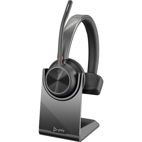 HP POLY VOYAGER 4310 UC MONAURAL HEADSET BT700 USB-A ADAPTER CHARGING STAND 77Y92AA