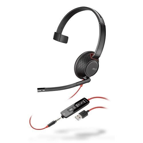 HP POLY BLACKWIRE 5210 MONAURAL USB-A HEADSET 80R98AA