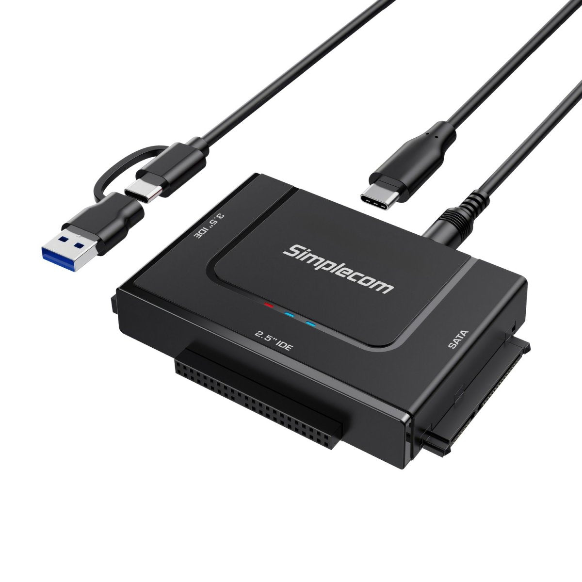 Simplecom SA492C SuperSpeed USB to 2.5', 3.5' & 5.25' SATA/IDE Adapter with Power Supply SA492C