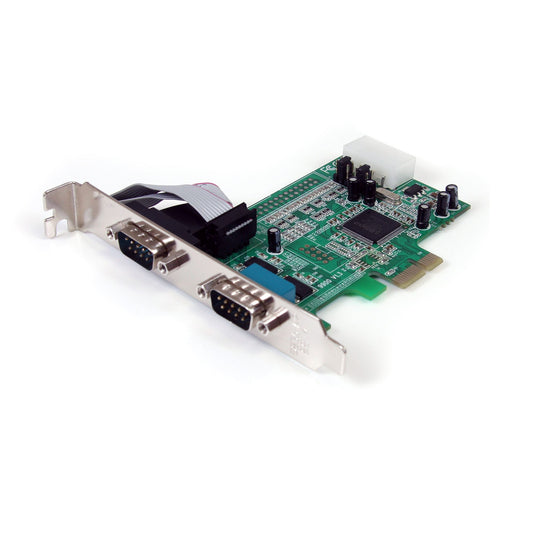 StarTech PEX2S553 Serial Adapter - Low-profile Plug-in Card - PCI Express - PC, Mac, Linux - 2 x Number of Serial Ports External PEX2S553
