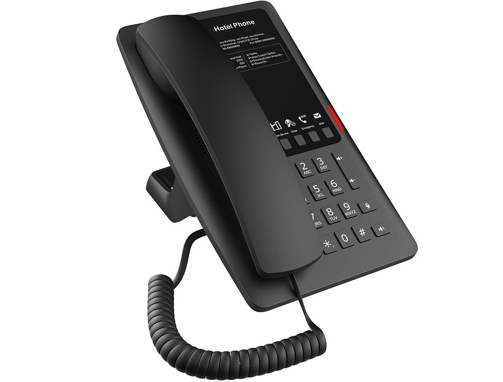 FANVIL, H4W Hotel IP Phone, Cost-effective hotel IP phone, HD voice, 0/100Mbps Ethernet, and PoE, 5 programmable soft keys, WIFI H4W