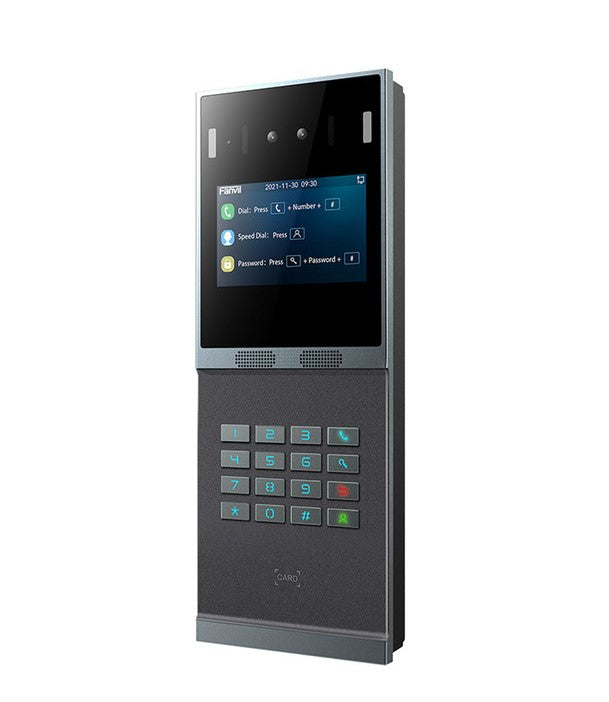 Fanvil I66 Outdoor Video Door Phone, Face Recognition Door Phone, Audio/Video Intercom, 4-inch IPS Color Screen 12 Numeric Keys+4 Function Keys IPF-I66