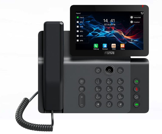 Fanvil V66 Prime Business IP Phone, 7' Color Touch Screen, HD Audio, Wi-Fi 6, Bluetooth 5.4, 20 SIP Lines, 6-Way Conference V66