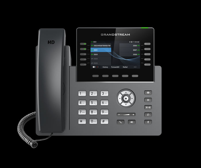 Grandstream GRP2615 10 Line IP Phone, 16 SIP Accounts, 480x272 Colour Screen, HD Audio, Powerable Via POE GRP2615