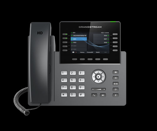 Grandstream GRP2615 10 Line IP Phone, 16 SIP Accounts, 480x272 Colour Screen, HD Audio, Powerable Via POE GRP2615