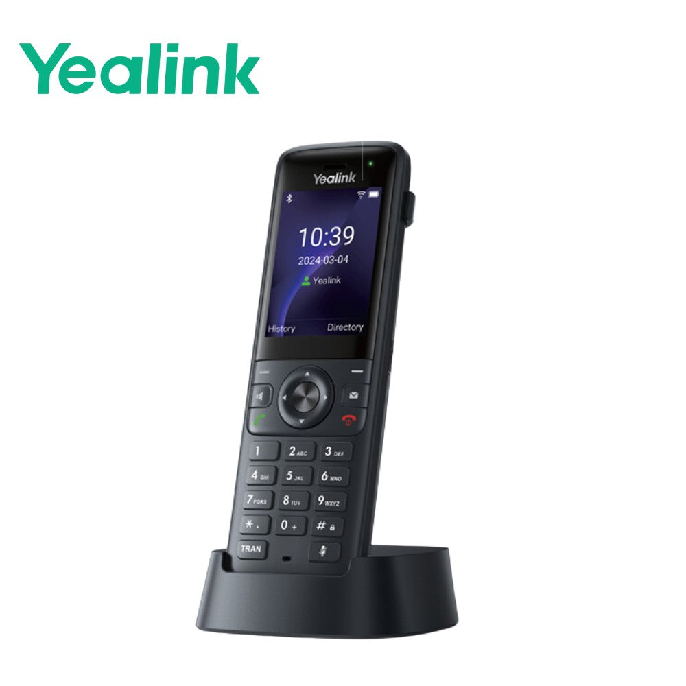 Yealink AX83H Handheld Wi-Fi IP Phone, Wi-Fi 6, Bluetooth, HD Audio, Smart Noise Cancellation, QuickCharge, Vibration, 3.5mm Headset Jack, Belt Clip,   AX83H