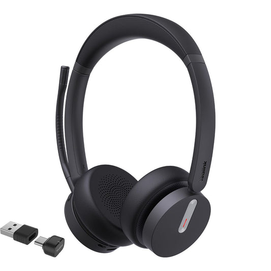 Yealink BH70 Bluetooth Wireless Stereo Headset UC, BT51 C Dongle with A Adapter, 3-Mic Noise Cancellation, 35 Hours Talk Time, Comfort Wearing BH70-D-UC-C/A
