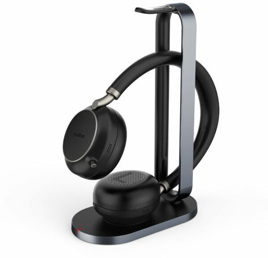 Yealink BH76 Bluetooth Stereo Headset, UC, USB-C, Microsoft Teams & UC Certified, ANC, Charging Stand, Retractable 5 Microphone, 35 Hours Battey Life BH76-UC-CH-BL-C