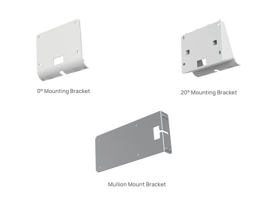 Yealink RoomPanel Plus Mount Kits, Device Compatibility RoomPanel Plus, 0 Mounting Bracket, 20 Mounting Bracket, Mullion Mount Bracket RoomPanel Plus Mount Kits
