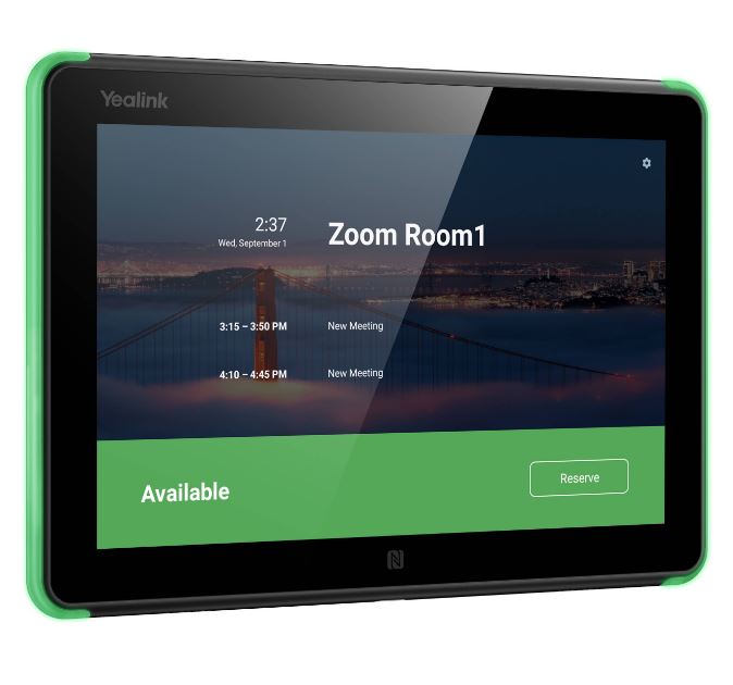 Yealink RoomPanel Plus- Black; Touch Screen Scheduler is a 10.1-inch multifunctional meeting room schedule panel, Yealink Platform, Microsoft Teams ROOMPANEL-PL-BLK