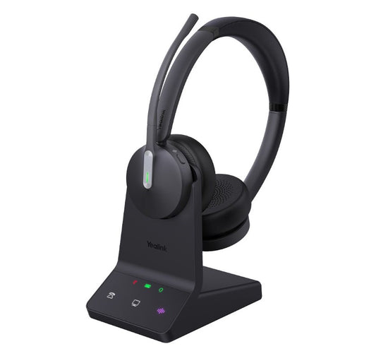 Yealink WH64 Dual UC DECT Wireless Headset, DECT & Bluetooth Hybrid Wireless Technology, 3-Mic Noise Cancellation, UC Certified, Charging Stands 1208673