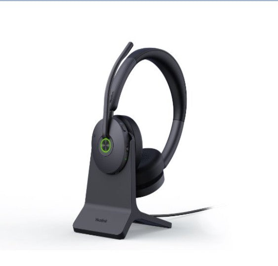 Yealink WH68 Hybrid with Charging Stand DECT & Bluetooth Wireless Technology, 4-Mic Hybrid ANC, 4-Mic Noise Cancellation, All-Day-Wearing Comfort WH68-H-CS