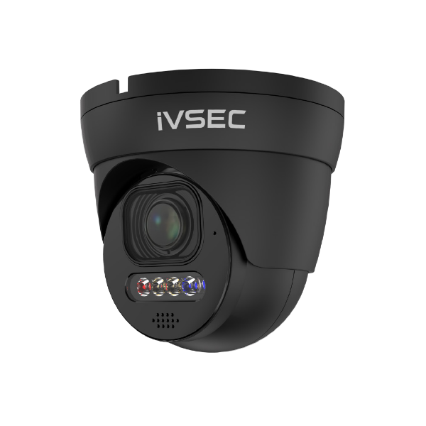 IVSEC IVSEC TURRET IP CAMERA 8MP 2.8MM-12MM MOTORISED LENS 25 FPS POE IP66 ADV DET BLACK NC512ADX-BLK