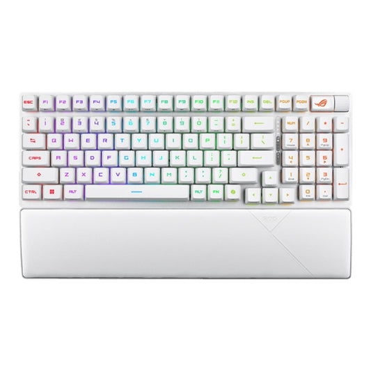 ASUS ROG Strix Scope II 96 RX Wireless Keyboard - White, USB-C / BT 5.1 / 2.4GHz, RGB Per-Key, NKRO, 8000Hz, 2m Cable, AURA Sync SCOPE II 96 RX WL/WHT/RXRD/US/ABS