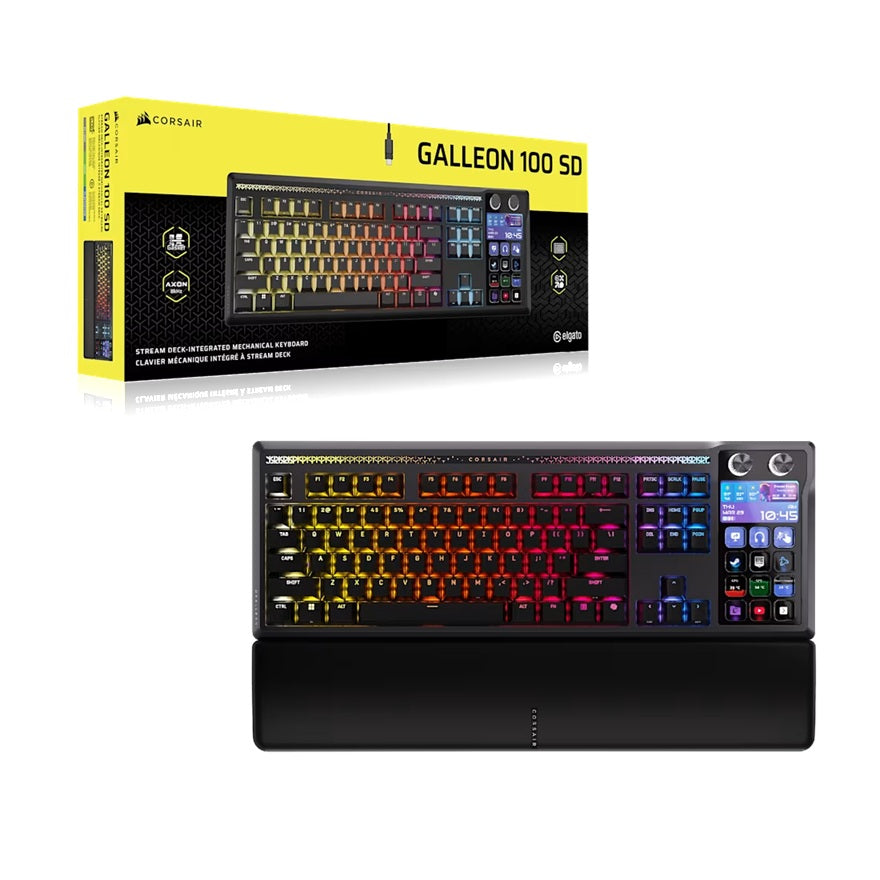 Corsair Galleon 100 SD Stream Deck-Integrated Full-Size Wired Mechanical Gaming Keyboard - Black CH-912A31I-NA